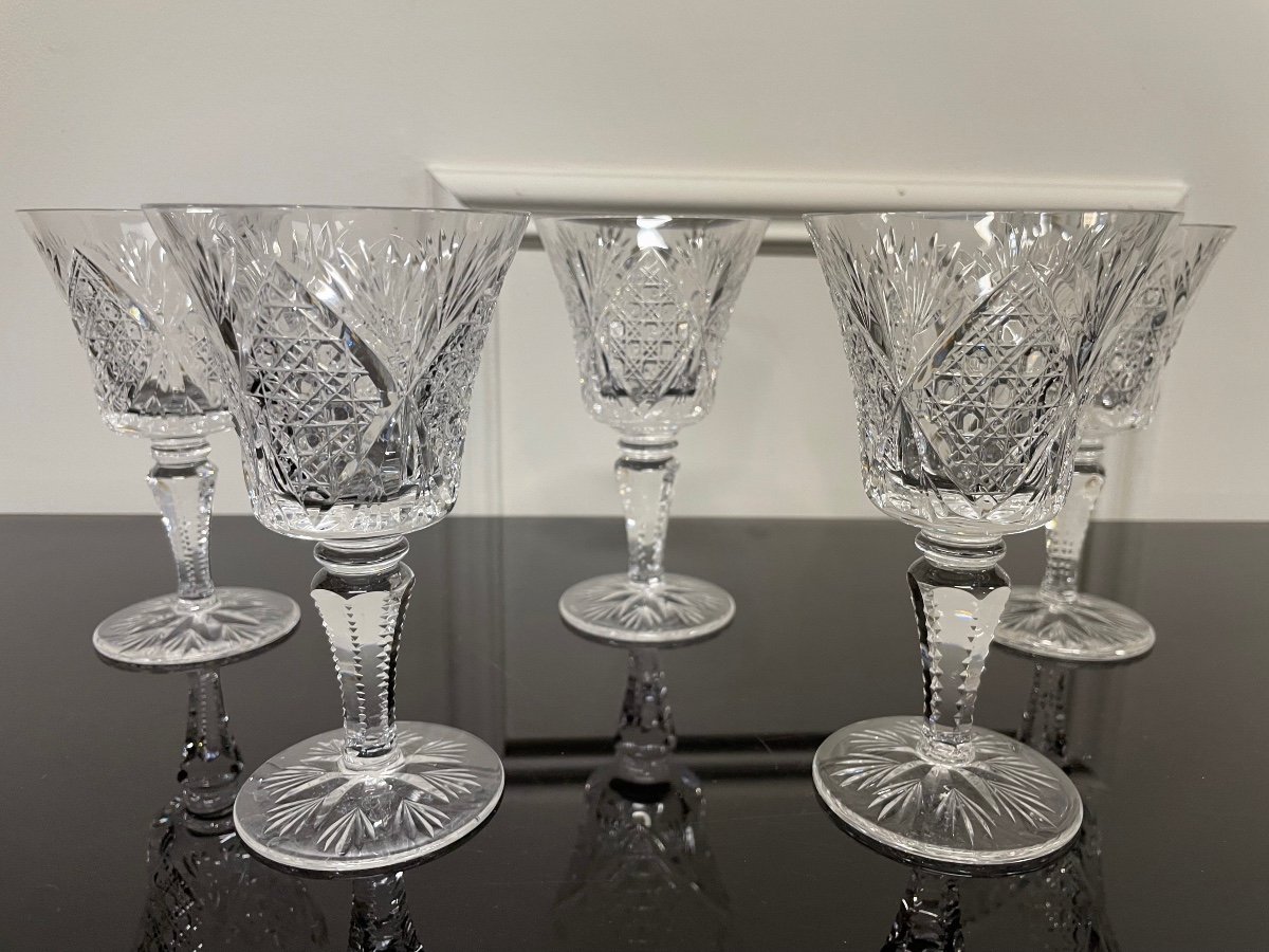 Saint Louis - Vologne Model 5 White Wine Glasses H: 13 Cm